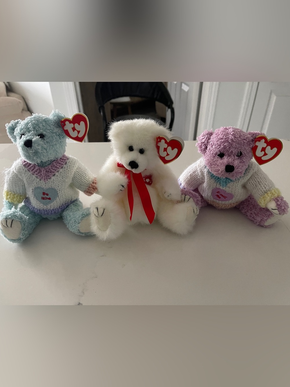 Ty Attic Treasures Lot of 3 Valentine’s Day Bears MWMT Flynn Amoré Lancaster
